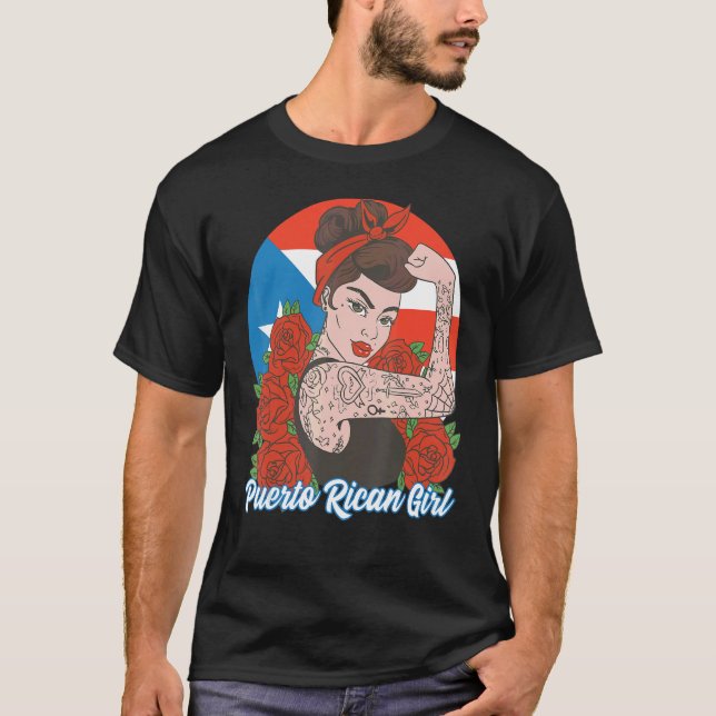 Puerto Rican Girl Puerto Rico Women Boricua T-Shirt (Front)