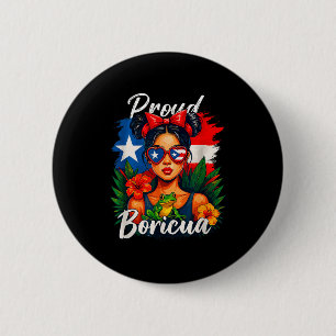 Puerto Rican Girls Boricua Puerto Rico Heritage Me Button