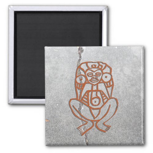 Puerto Rican goddess petroglyph _ customized Magnet