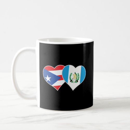 Puerto Rican Guatemalan Flag Heart Guatemala Puert Coffee Mug