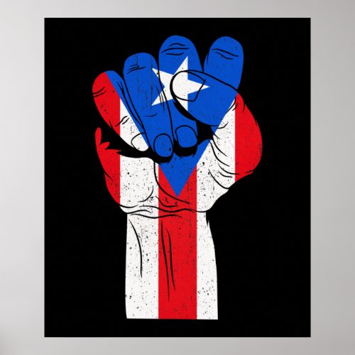 Puerto Rican Hand Puerto Rican Fist Poster