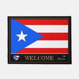 Puerto Rican house mat, Flag sports / Welcome Doormat