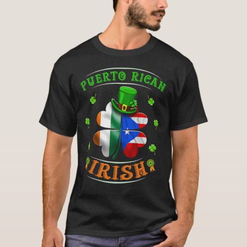 Puerto Rican Irish Shirt Shamrock St Patricks day