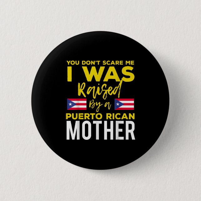 Puerto Rican Joke Quote Puerto Rico Pride  Button (Front)