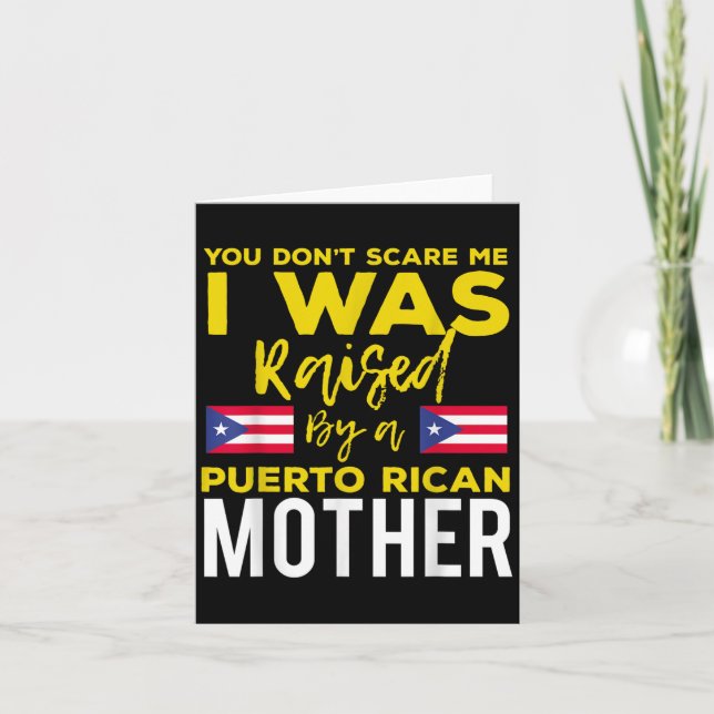 Puerto Rican Joke Quote Puerto Rico Pride  Card (Front)