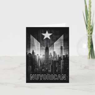 Puerto rican ny men women taino flag puerto rico card