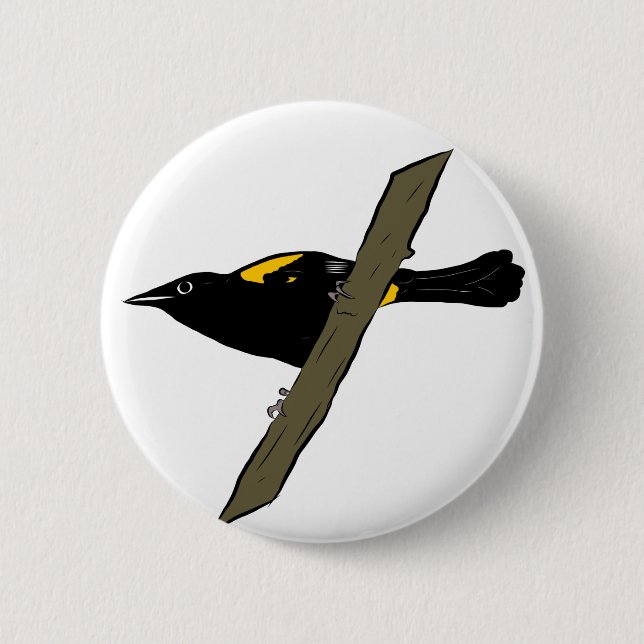 Puerto Rican Oriole Pinback Button (Front)