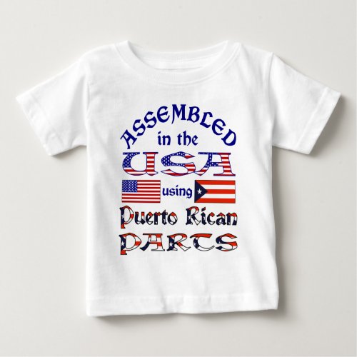 Puerto Rican Parts Front Baby T_Shirt