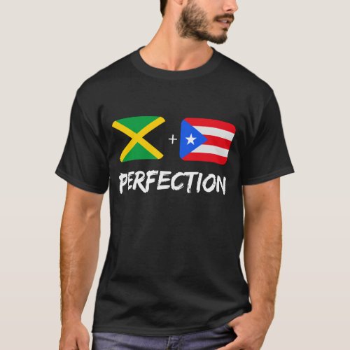 Puerto Rican Plus Jamaican Perfection Mix Heritage T_Shirt