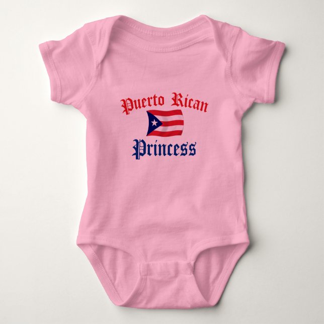 Puerto Rican Princess Baby Bodysuit (Front)