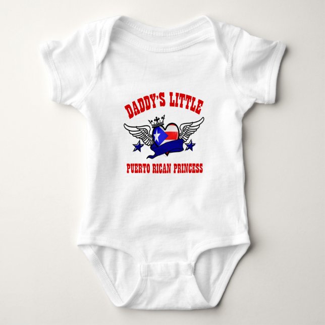 puerto rican princess designs baby bodysuit (Front)