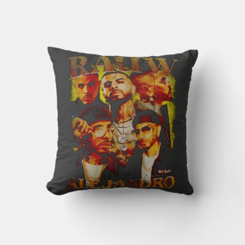 PUERTO RICAN SINGER RAUW ALEJANDRO VINTAGE 90S RA THROW PILLOW