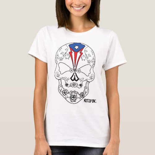 Puerto Rican Skull Candy T_Shirt