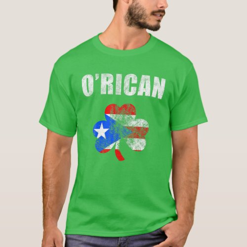 Puerto Rican St Patricks Day Shirt ORican Shamr