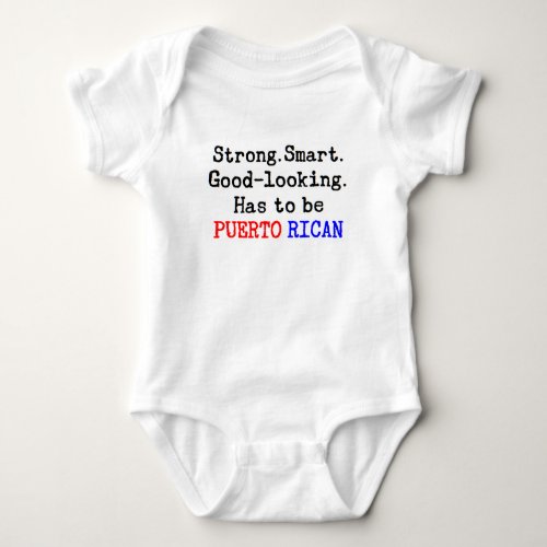 puerto rican strong baby bodysuit
