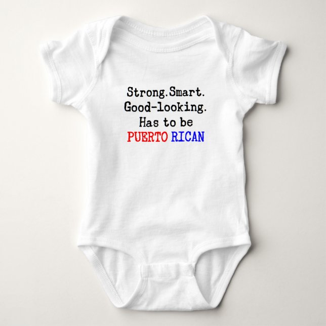 puerto rican strong baby bodysuit (Front)