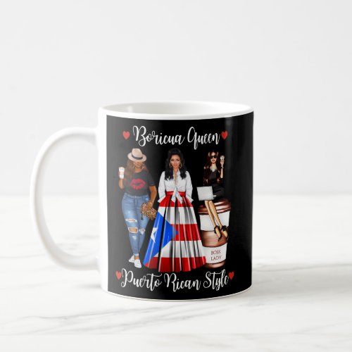 Puerto Rican Style Boricua Queen Moms Puerto Rico Coffee Mug