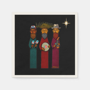 Puerto Rican Three Wise Men – Parranda Napkins