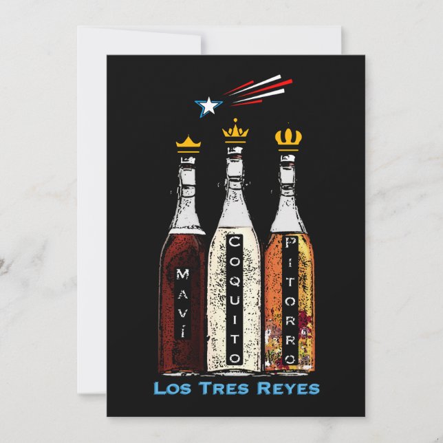 Puerto Rican Tres Reyes Boricuas Holiday Card (Front)