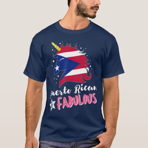 Puerto Rican Unicorn Puerto Rico Flag T_Shirt