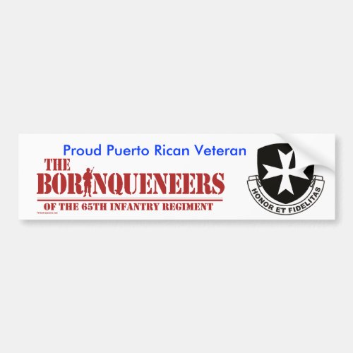 Puerto Rican Veteran 2 _ Bumper Sticker