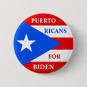 Puerto Ricans For Biden Button