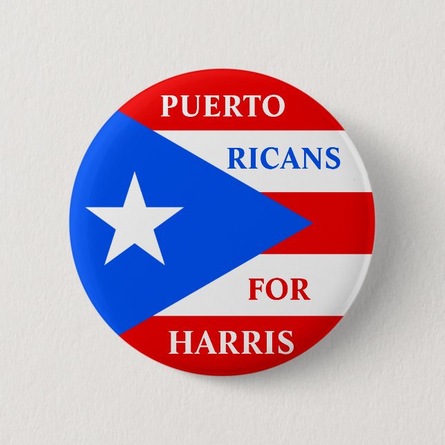 Puerto Ricans For Harris Button (Front)