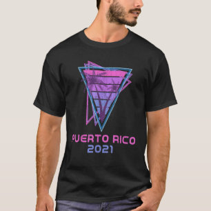 Puerto Rico 2021 Family Vacation Matching Vaporwav T-Shirt