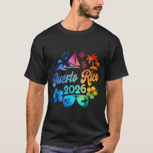 Puerto Rico 2026 Vacation Beach Tie Dye Trip Summe T-Shirt