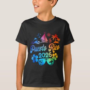 Puerto Rico 2026 Vacation Beach Tie Dye Trip Summe T-Shirt