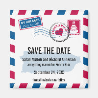 Puerto Rico Air Mail Wedding Save the Date