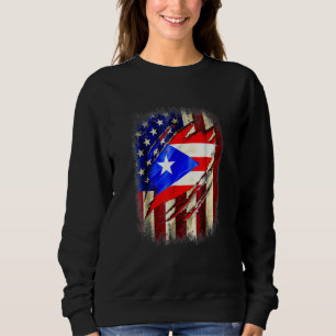 Puerto Rico american flag Sweatshirt