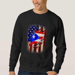 Puerto Rico american flag Sweatshirt