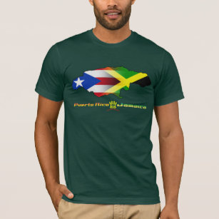 Puerto Rico and Jamaica Flag 2 T-Shirt
