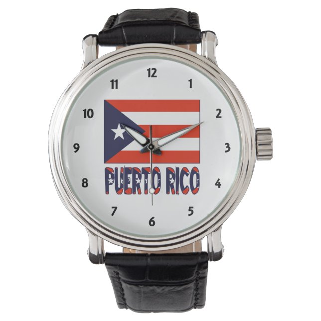 Puerto Rico and Puerto Rican Flag Watch (Front)