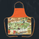 Puerto Rico Apron<br><div class="desc">Wonderful vintage illustrated map of Puerto Rico repurposed as an apron.</div>