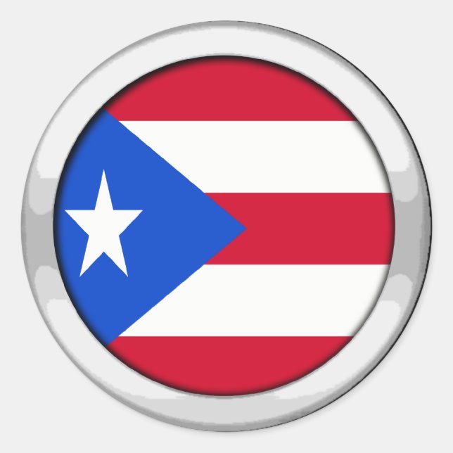 Puerto Rico Badge Classic Round Sticker (Front)