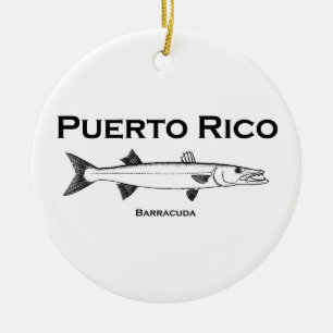 Puerto Rico Barracuda Ceramic Ornament