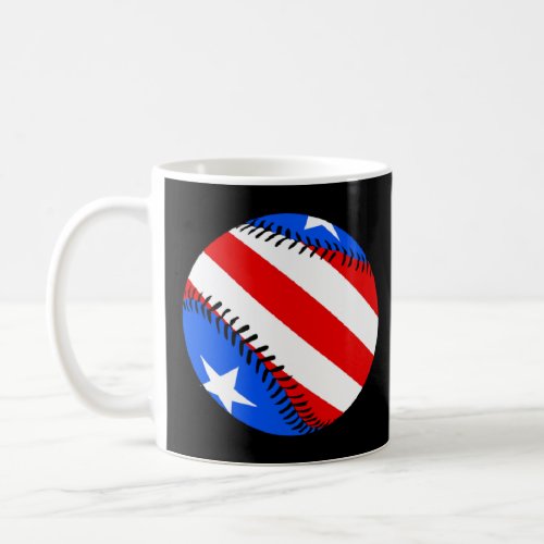 Puerto Rico Baseball  Flag Proud Boricua Men Women Coffee Mug