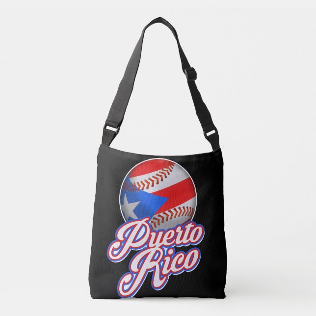 Puerto Rico Baseball Flag TShirt Crossbody Bag (Front)