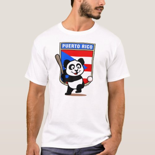 Puerto Rico Baseball Panda light shirts T_Shirt