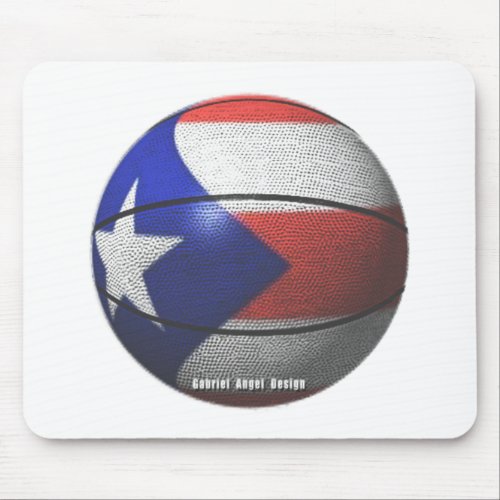 Puerto Rico Basketball Mouse Pad
