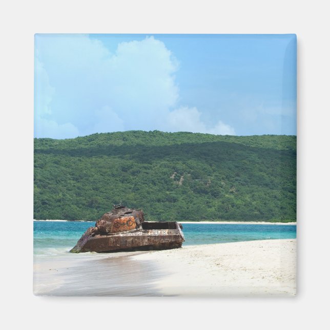 Puerto Rico Beach Tank Magnet (Front)