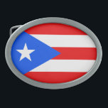 Puerto Rico Belt Buckle<br><div class="desc">Flag of Puerto Rico</div>