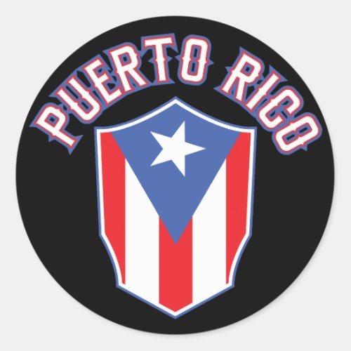Puerto Rico Big and Bold Classic Round Sticker