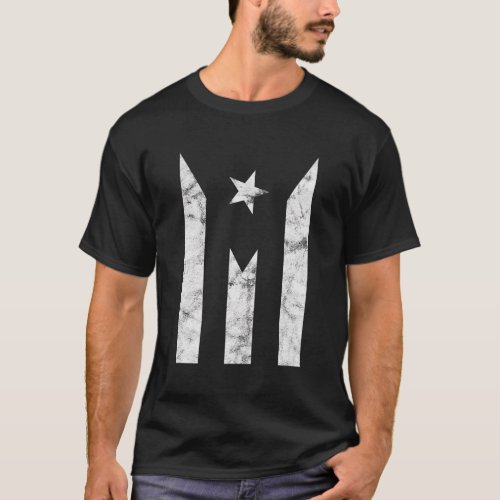 Puerto Rico Black Flag Puerto Rican Pride Independ T_Shirt