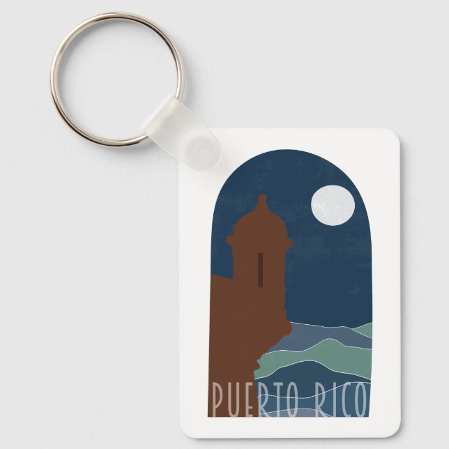 Puerto Rico BOHO Garita at Night Keychain (Front)