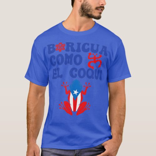 Puerto Rico Boricua Coqui Frog Salsero Taino  T_Shirt