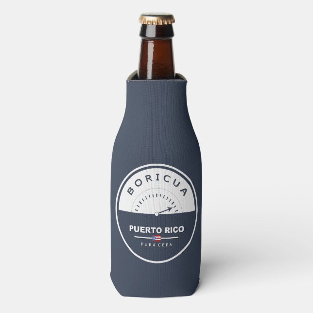 Puerto Rico Boricua de Pura Cepa Bottle Cooler (Bottle Front)