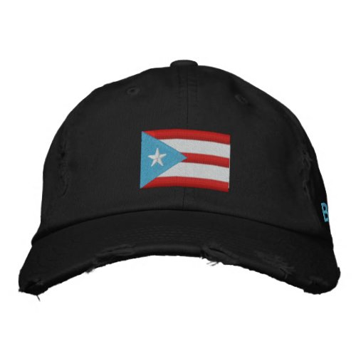 Puerto Rico Boricua Flag Embroidered Hat